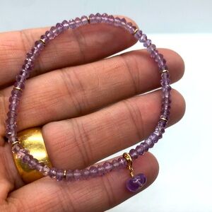 Handmade AAA Grade Micro Faceted Amethyst Bracelet